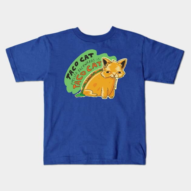 taco cat Kids T-Shirt by gordoilustra